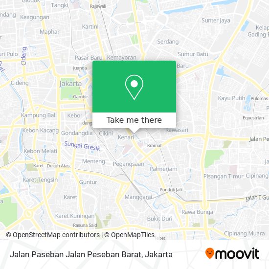 Jalan Paseban Jalan Peseban Barat map