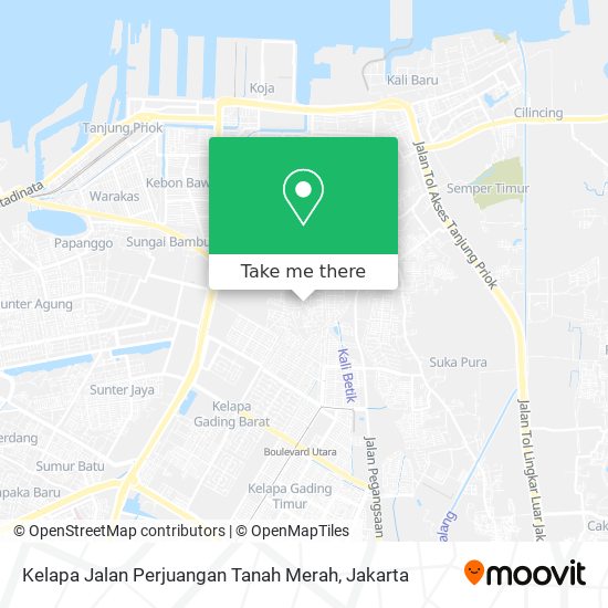 Kelapa Jalan Perjuangan Tanah Merah map