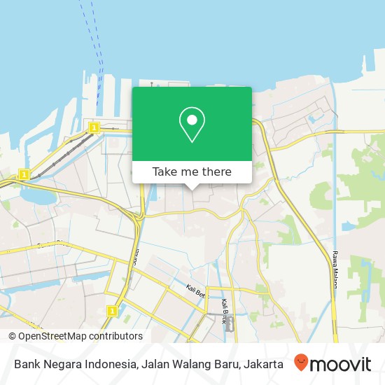 Bank Negara Indonesia, Jalan Walang Baru map