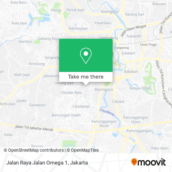 Jalan Raya Jalan Omega 1 map