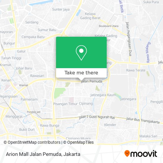 Arion Mall Jalan Pemuda map