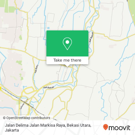 Jalan Delima Jalan Markisa Raya, Bekasi Utara map