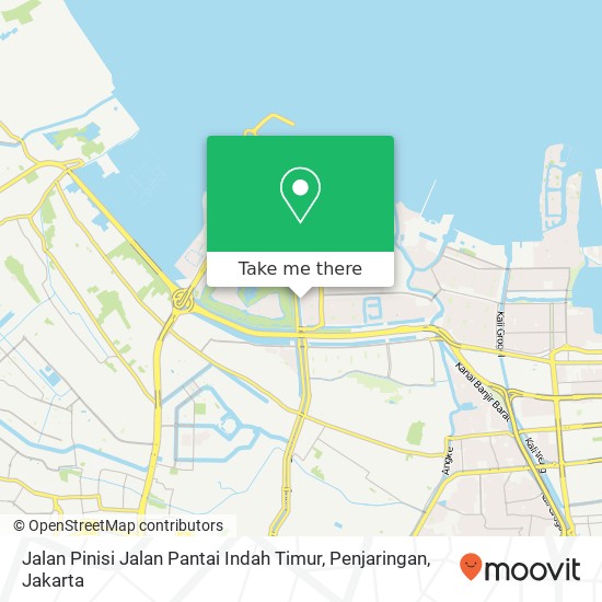 Jalan Pinisi Jalan Pantai Indah Timur, Penjaringan map