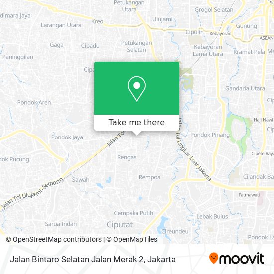 Jalan Bintaro Selatan Jalan Merak 2 map