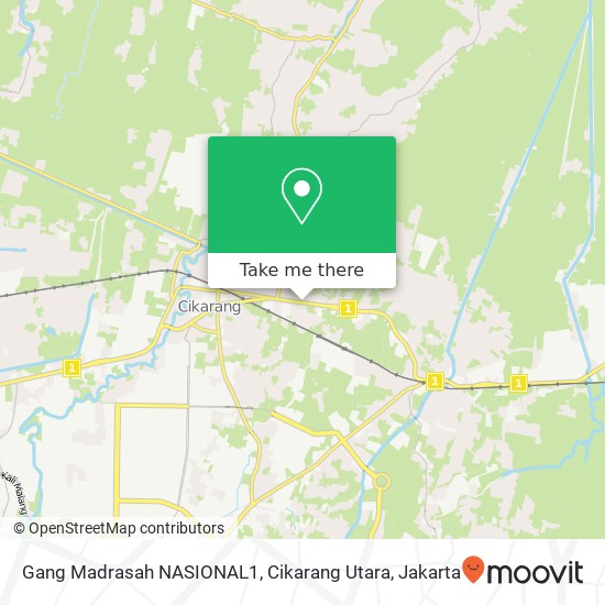 Gang Madrasah NASIONAL1, Cikarang Utara map