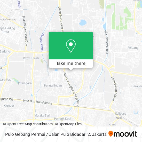 Pulo Gebang Permai / Jalan Pulo Bidadari 2 map