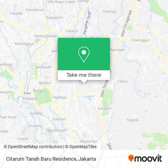 Citarum Tanah Baru Residence map