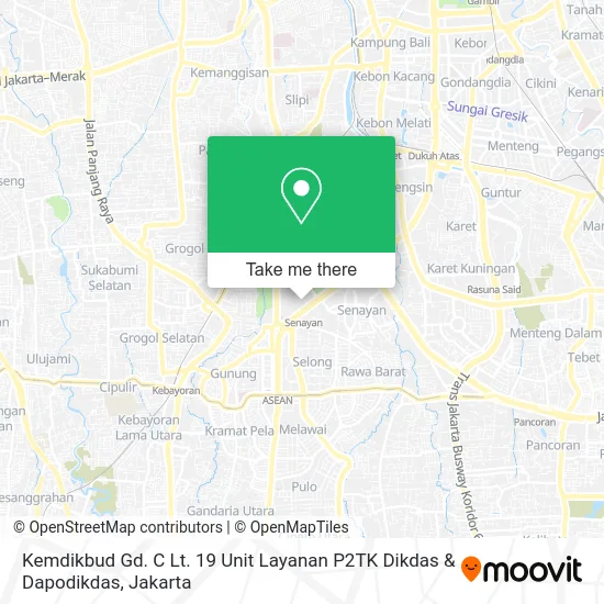 Kemdikbud Gd. C Lt. 19 Unit Layanan P2TK Dikdas & Dapodikdas map