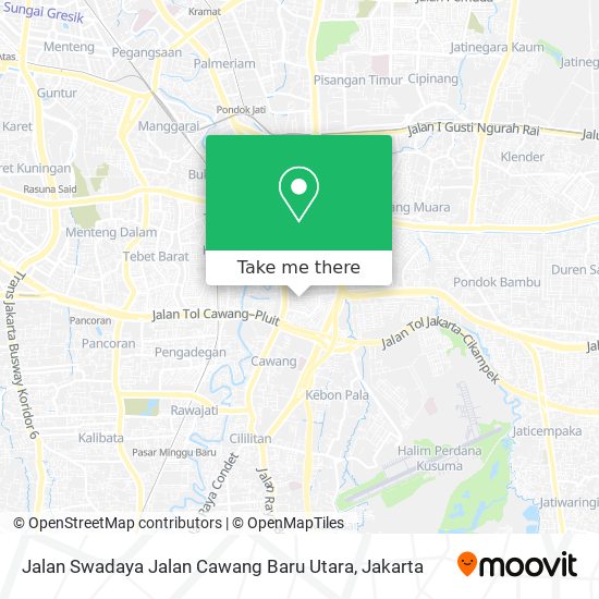 Jalan Swadaya Jalan Cawang Baru Utara map