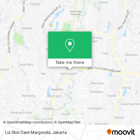 Liz Skin Care Margonda map