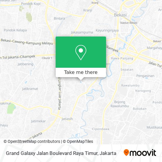 Grand Galaxy Jalan Boulevard Raya Timur map