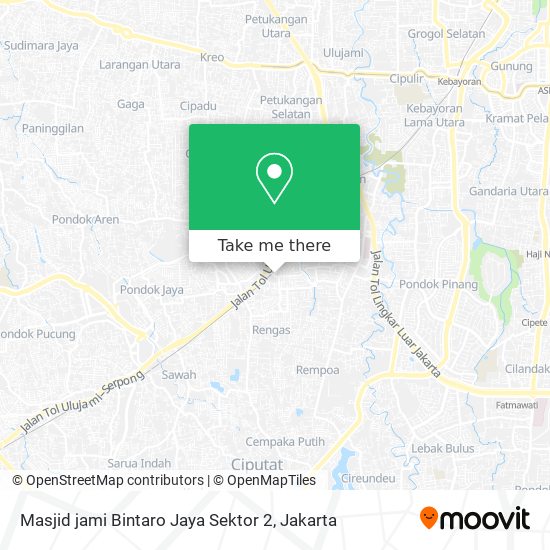 Masjid jami Bintaro Jaya Sektor 2 map