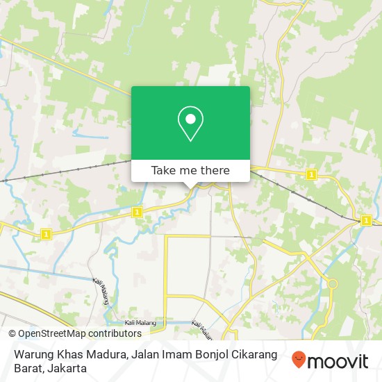 Warung Khas Madura, Jalan Imam Bonjol Cikarang Barat map