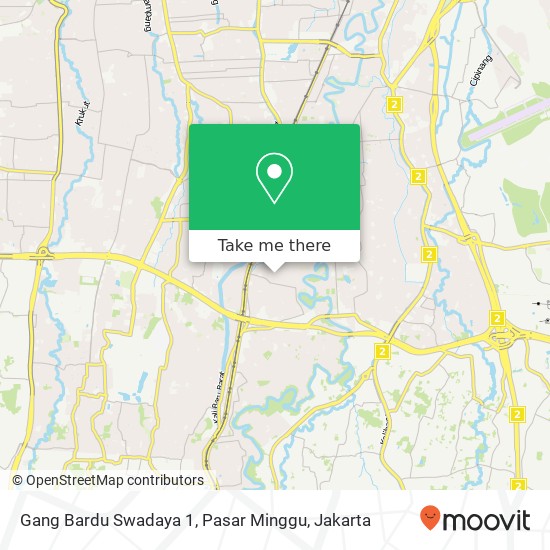 Gang Bardu Swadaya 1, Pasar Minggu map