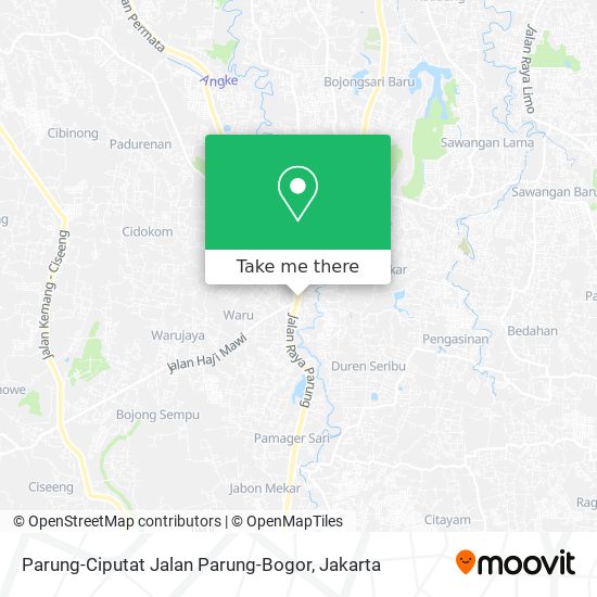 Parung-Ciputat Jalan Parung-Bogor map