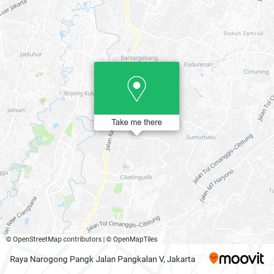 Raya Narogong Pangk Jalan Pangkalan V map