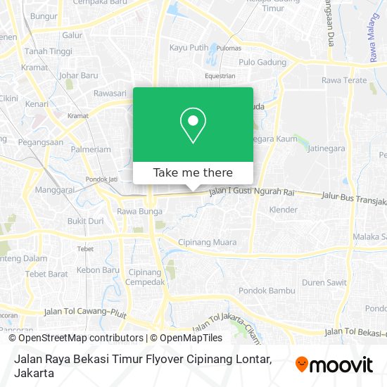 Jalan Raya Bekasi Timur Flyover Cipinang Lontar map