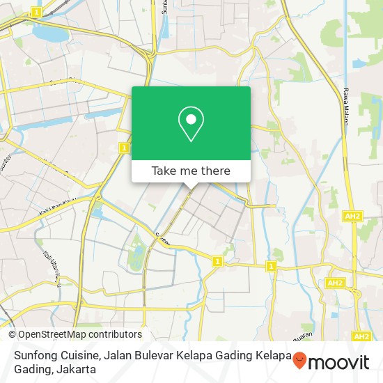 Sunfong Cuisine, Jalan Bulevar Kelapa Gading Kelapa Gading map