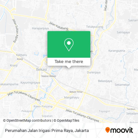 Perumahan Jalan Irigasi Prima Raya map