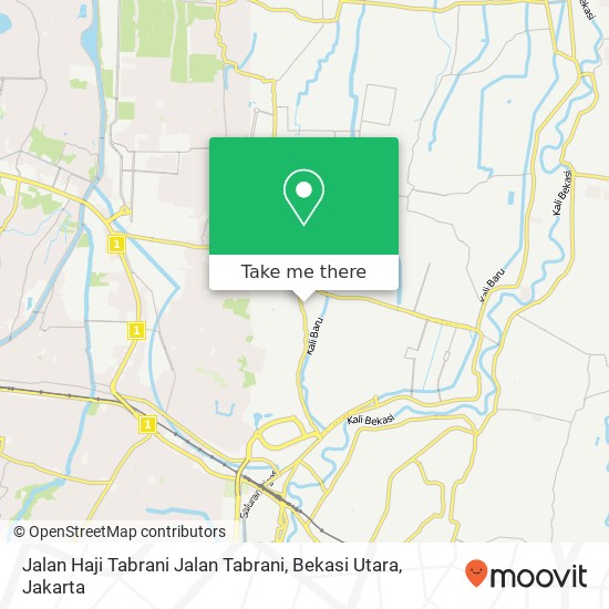 Jalan Haji Tabrani Jalan Tabrani, Bekasi Utara map