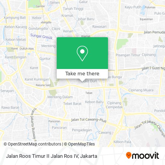 Jalan Roos Timur II Jalan Ros IV map