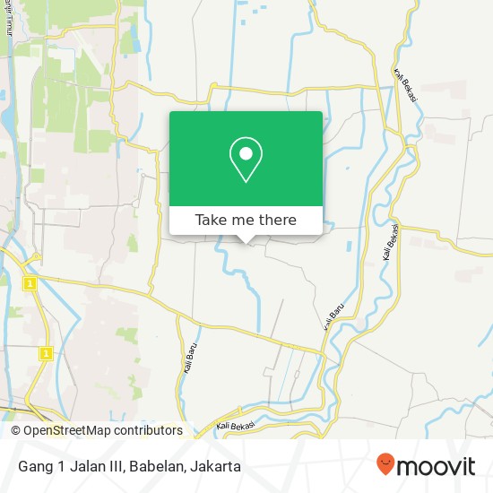 Gang 1 Jalan III, Babelan map