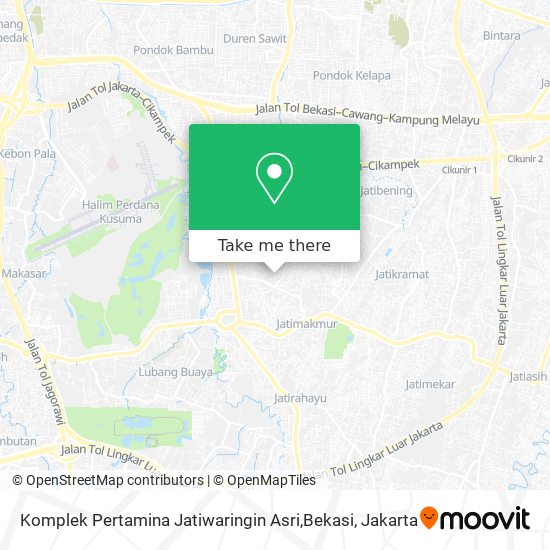 Komplek Pertamina Jatiwaringin Asri,Bekasi map