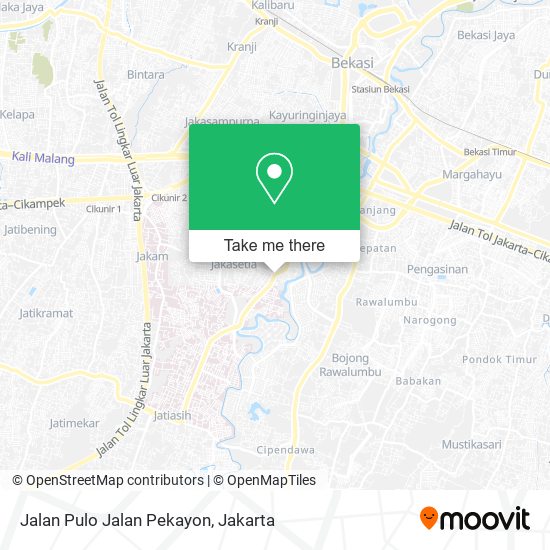 Jalan Pulo Jalan Pekayon map