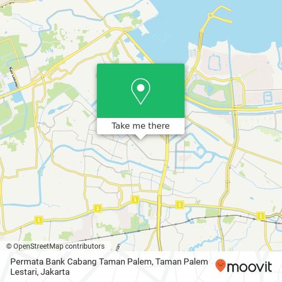 Permata Bank Cabang Taman Palem, Taman Palem Lestari map