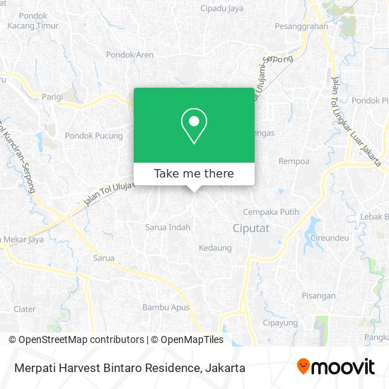 Merpati Harvest Bintaro Residence map