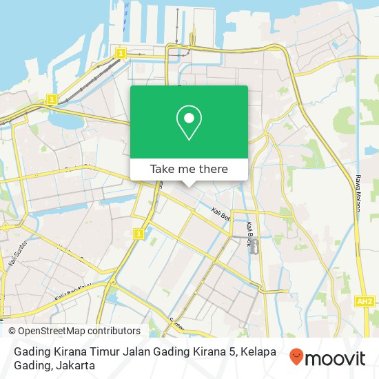 Gading Kirana Timur Jalan Gading Kirana 5, Kelapa Gading map