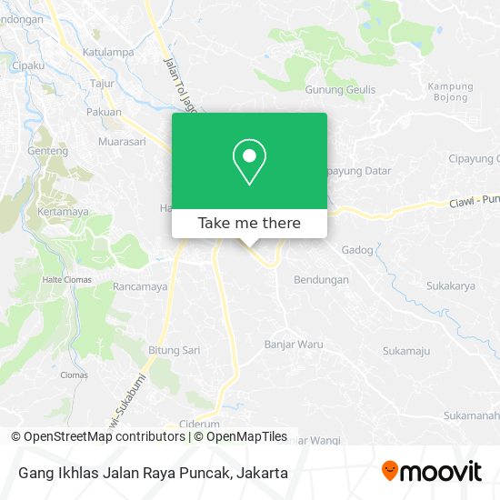 Gang Ikhlas Jalan Raya Puncak map