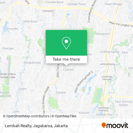 Lembah Realty, Jagakarsa map