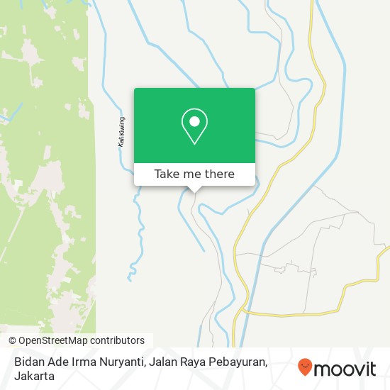 Bidan Ade Irma Nuryanti, Jalan Raya Pebayuran map