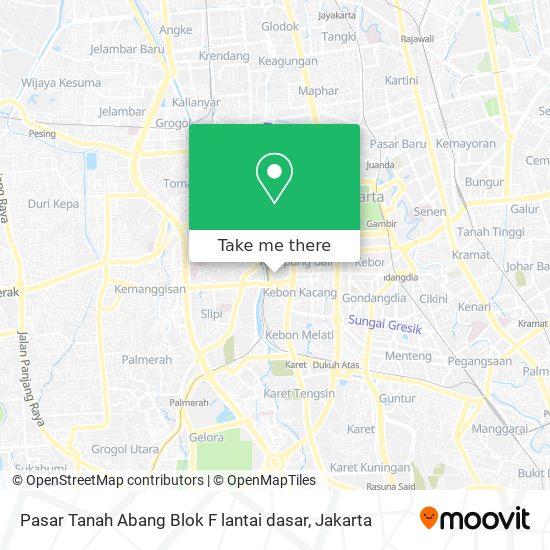 Pasar Tanah Abang Blok F lantai dasar map