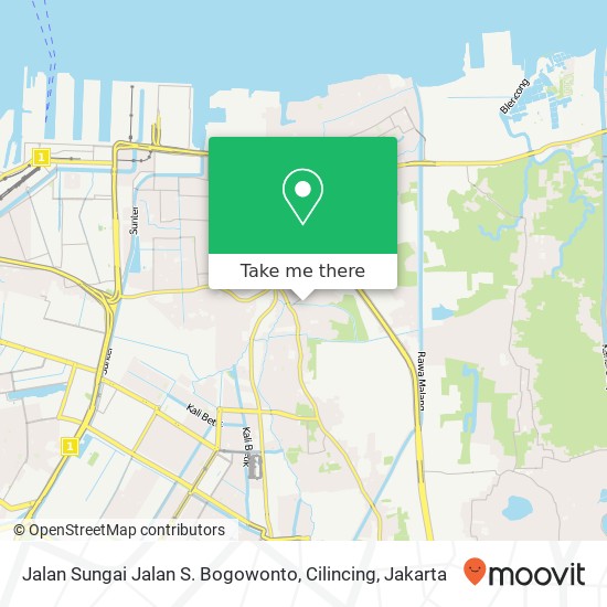 Jalan Sungai Jalan S. Bogowonto, Cilincing map