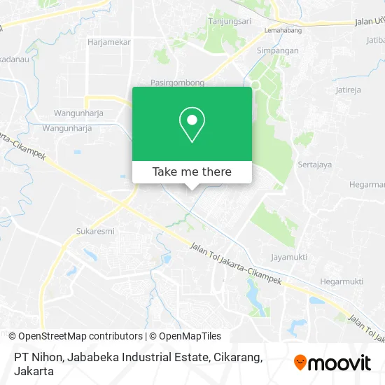 PT Nihon, Jababeka Industrial Estate, Cikarang map