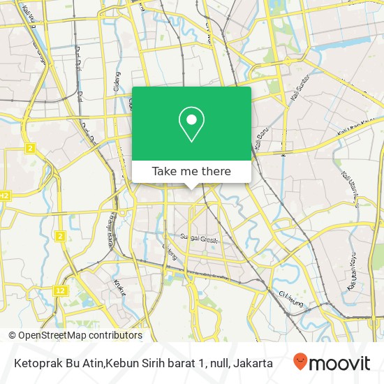 Ketoprak Bu Atin,Kebun Sirih barat 1, null map