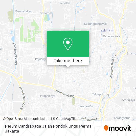 Perum Candrabaga Jalan Pondok Ungu Permai map