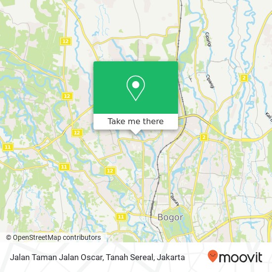 Jalan Taman Jalan Oscar, Tanah Sereal map