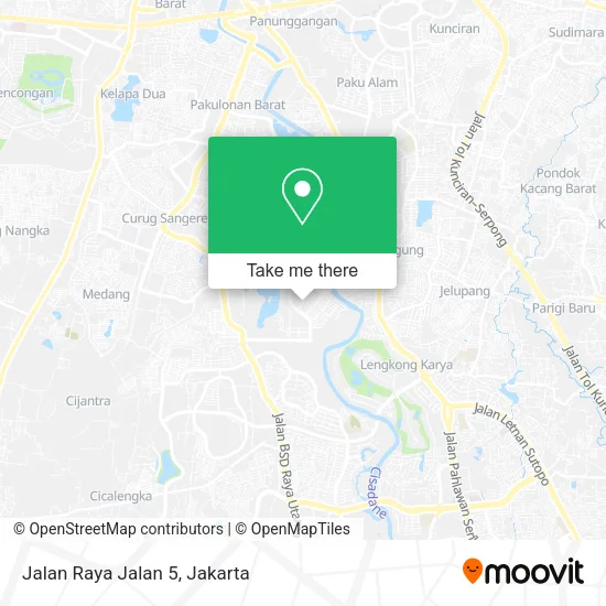 Jalan Raya Jalan 5, Pagedangan map