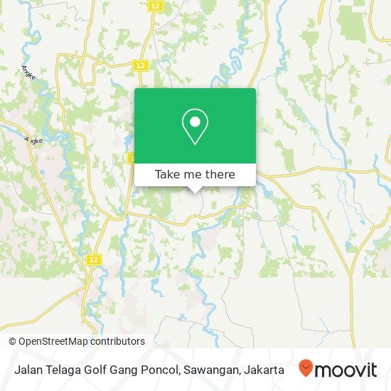 Jalan Telaga Golf Gang Poncol, Sawangan map