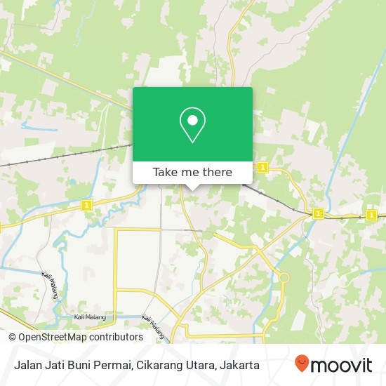 Jalan Jati Buni Permai, Cikarang Utara map