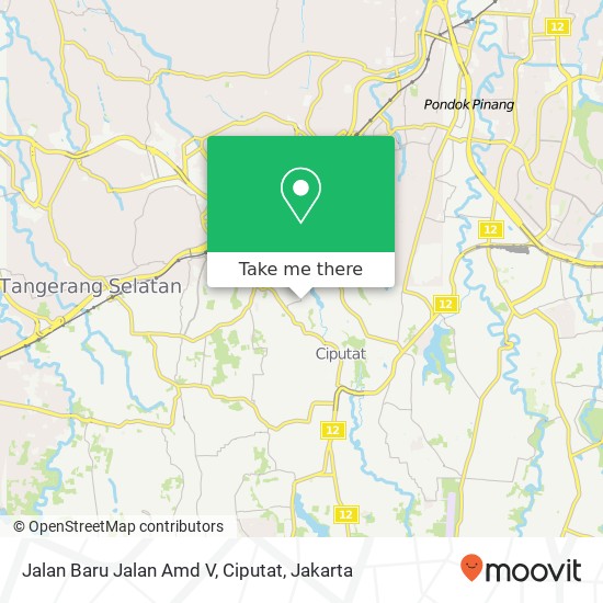 Jalan Baru Jalan Amd V, Ciputat map