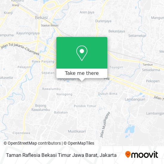 Taman Raflesia Bekasi Timur Jawa Barat map