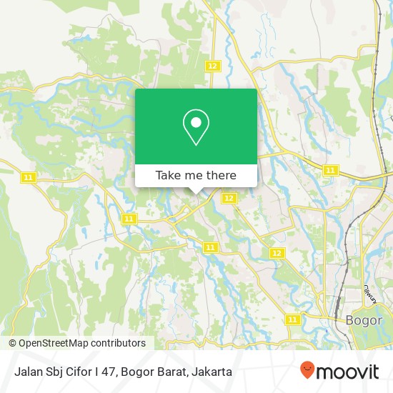 Jalan Sbj Cifor I 47, Bogor Barat map