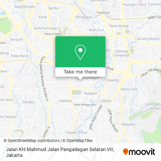 Jalan KH Mahmud Jalan Pengadegan Selatan VII map