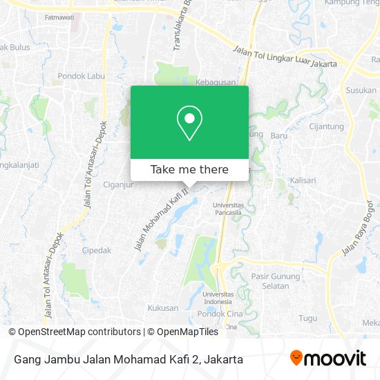 Gang Jambu Jalan Mohamad Kafi 2 map