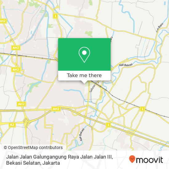Jalan Jalan Galungangung Raya Jalan Jalan III, Bekasi Selatan map