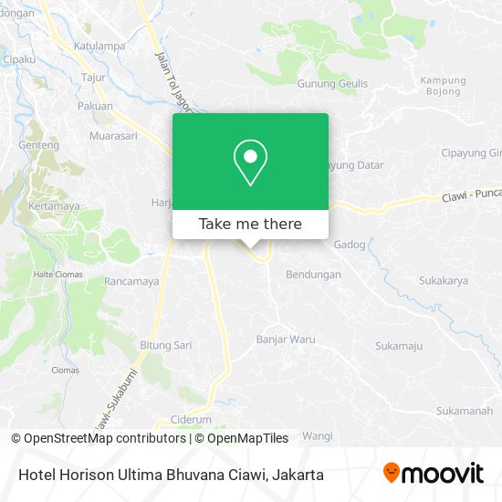 Hotel Horison Ultima Bhuvana Ciawi map